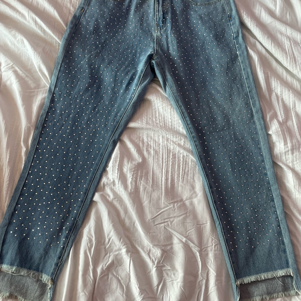 rhinestoned jeans!